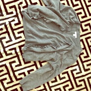 NY&CO Grey ruffle sweater